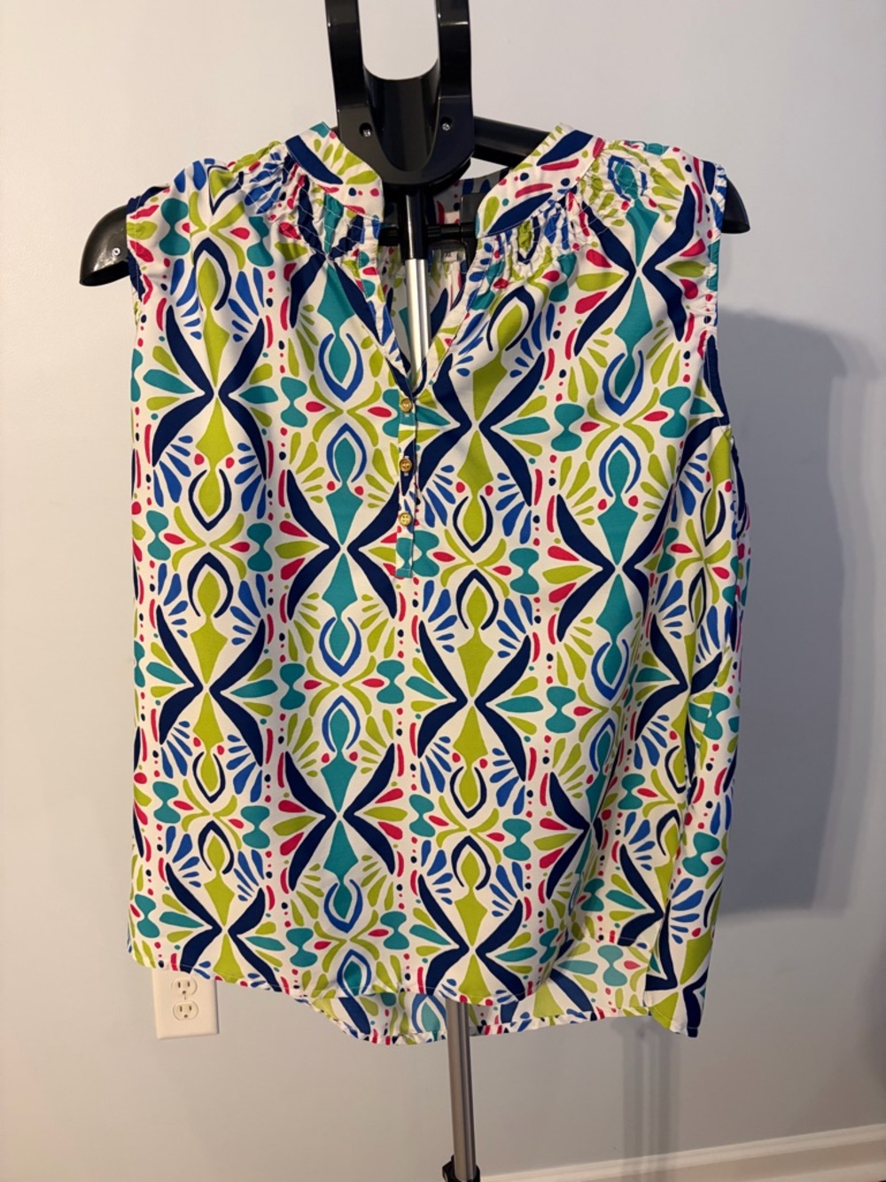 Sleeveless Printed Women’s Top - Vibrant Multi